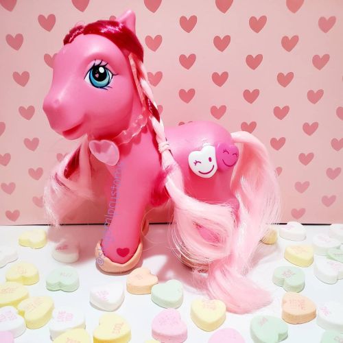 Candy Heart is the pony of the day. Confession: Conversation Hearts are gross. Chocolate is better. 