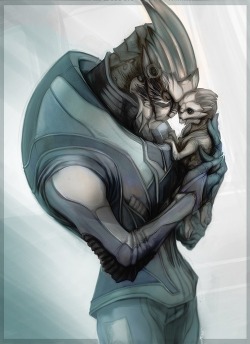 ghostkingkafka:  Garrus Vakarian Father by rinpoo-chuang 