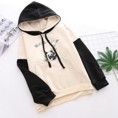 Cute Panda Color Block Brushed Hoodie starts at $35.90 ✨✨ Tag your friend if you think he/she fits i