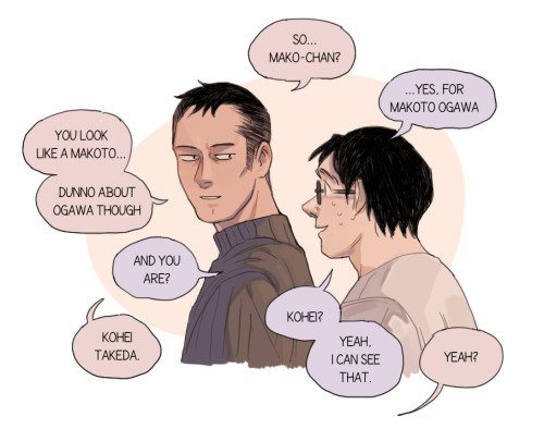 pleaseshutupaboutsatou:Tanaka and Okuyama have a talk they probably should have and you finally get 