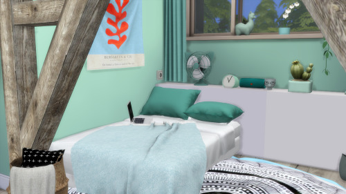 The Sims 4: CUTE AF MINT ROOMName: Cute Af Mint Room§ 6.100Download in the Sims 4 GalleryOriginID: m