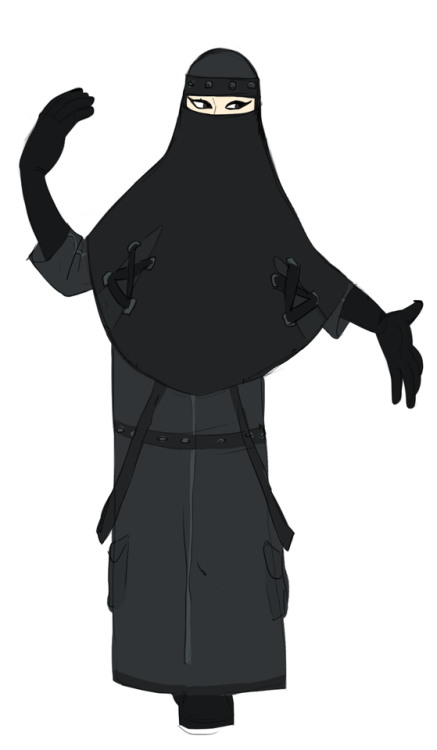 andwoids: wanted to draw some muslim goth fashion!!! YES that is a tripp niqab, babes