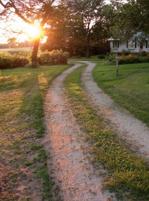 old country house at the end of the road Found on pinterest. com