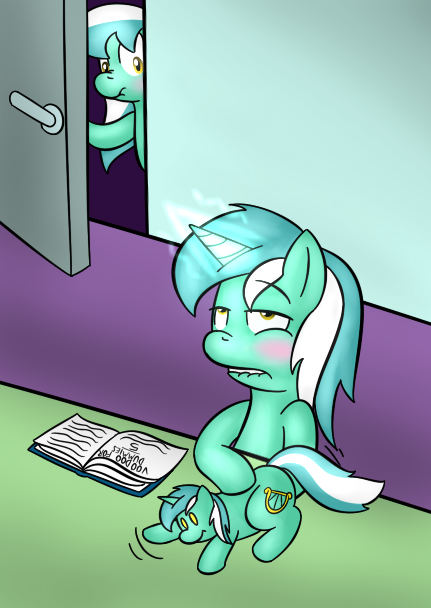 skyra-bons:  Lyra’s been doing strange things lately, I mean, stranger than usual. As her big sister, I really should ask her about it…  *snickers* >w<
