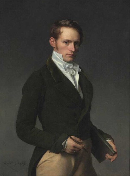 history-of-fashion:1819 Michel Martin Drolling - Portrait of an Artist(Chimei Museum)