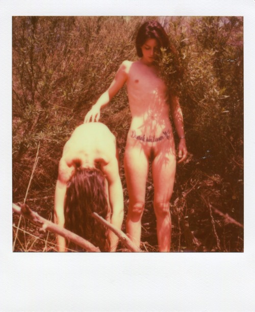 polabeard:  Cam Damage & Jacs Fishburne, Hippie Hollow, March 2014. Impossible Project film shot by polabeard. Reblogging with credits intact ok. 