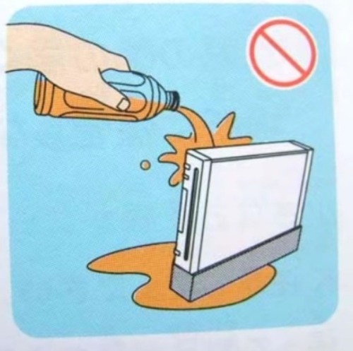 retrogamingblog2: Safety warnings from the Nintendo Wii’s Japanese manual