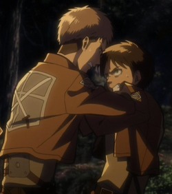 snk-officially-drawn:  Jean and Eren in newest