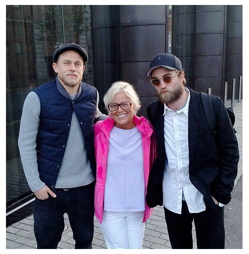 itsallonrob:New Fan Pic of Robert Pattinson and Charlie Hunnam in Belfast