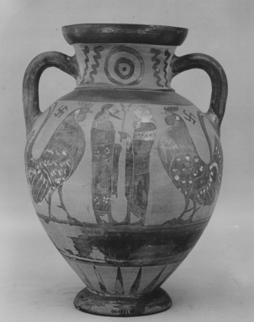 met-greekroman-art - Terracotta neck-amphora (storage jar), Greek...
