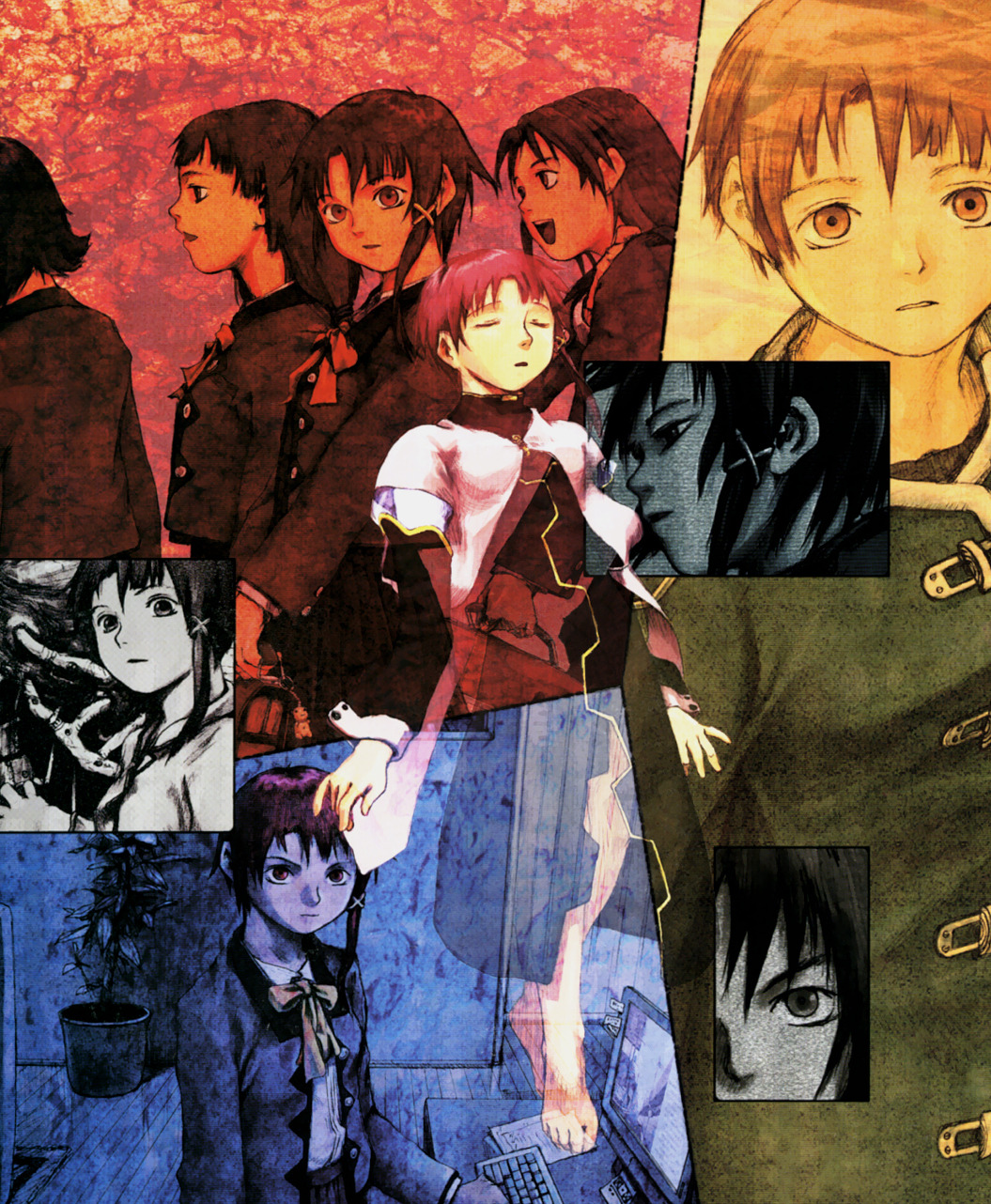 Old Anime Cyberpunk Serial Experiments Lain Official Art By Old Anime Cyberpunk Serial Experiments Lain Official Art By