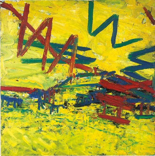 Frank Auerbach  b. 1931 Primrose Hill, Summer, 1968 oil on board