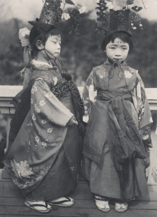 These children perform certain duties in a Shinto  temple, nowadays mostly dancing and taking p