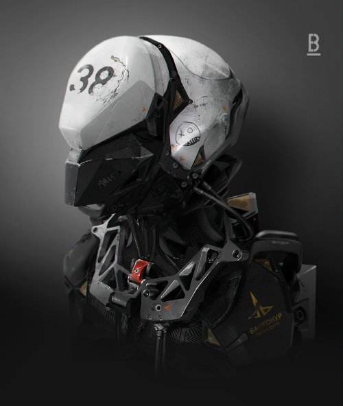 cinemagorgeous:  Futuristic space suit designs by artist Benoit Godde.
