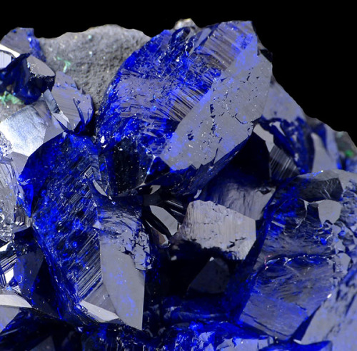 conflictingheart:1. Chalcopyrite 2. Azurite3. Chalcopyrite with Quartz4. Spessartine on Smoky Quartz