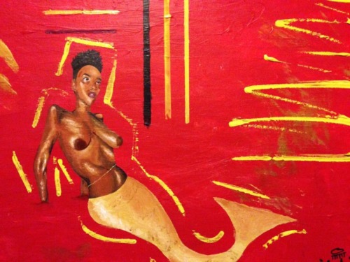 &ldquo;Android Oshún (Out of Her Comfort Zone) by Melanie &quot;CoCo&rdquo; McCoy, 20&quot; x 34&quo