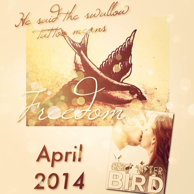 He said the swallow tattoo means ‘freedom.’ Coming soon: Bird After Bird #bird #novel #birding #romance