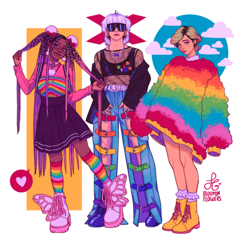 bloominflowers:colorful fashion studies ☁️️