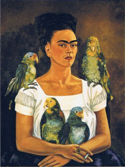 artimportant:  Frida Kahlo  Me and my parrots,