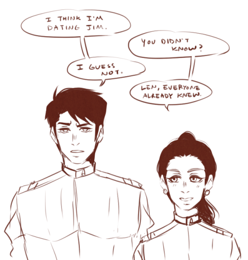 I Always Like To HC That Bones And Jim Were Essentially Dating Without Knowing That They Were? Like They