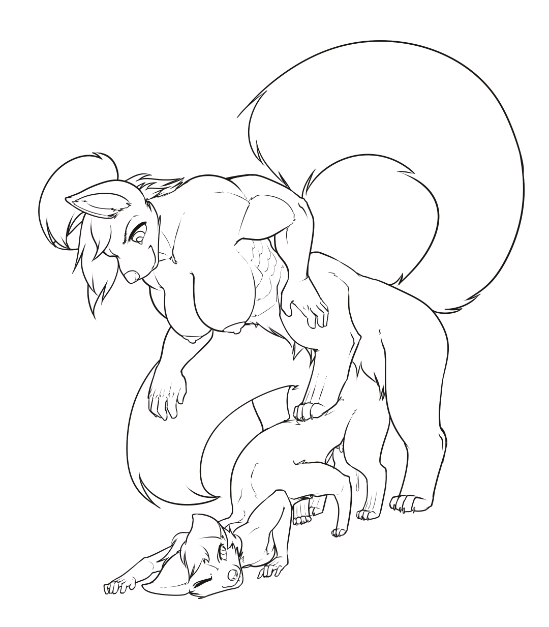 feretta:Tildriel and her sister Vegava “drilling” their Boobie Friday ™ appearance.