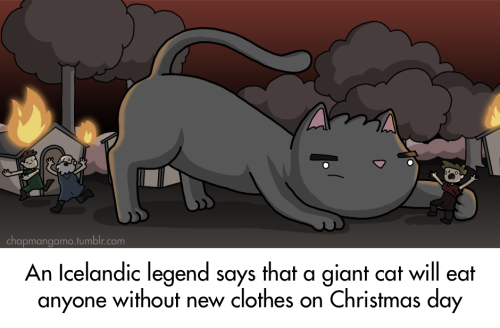 chapmangamo:  Internation Christmas TraditionsIt really isn’t Christmas without KFC or a giant cat trying to kill you.I put this article together for @buzzfeed, so check the link if you want to see some moooore.