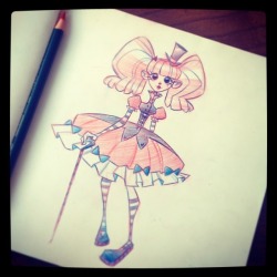 Spent the afternoon sketching and talking with the lovely @whitneypollett  and this Lolita come out of it 