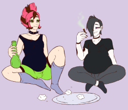 Purrincessa:  @Skuttz I’ve Always Wanted An Excuse To Draw People Getting Highi