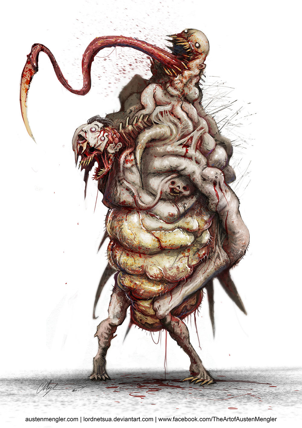 dead space necromorph drawing