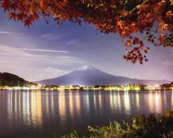 japanpix:  Fuji-san under a moonlit sky (November