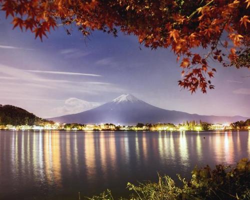 Porn Pics japanpix:  Fuji-san under a moonlit sky (November