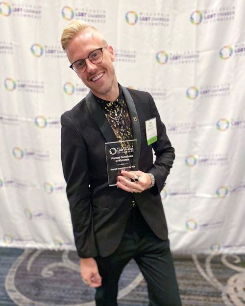 She’s a winner baby! Yesterday I spoke at the Wisconsin LGBT Chamber of Commerce Business Awards to 