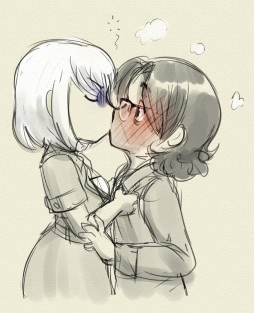 smoochtober day 18: Kissing cause of a dare-Don&rsquo;t challenge her, she&rsquo;ll do anything to w