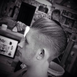 vintagebarbershop:  @carlclassic oh go on then… Another from the side just because it’s cool  cut by Ry @sbbarbers and styled up by meRead more at http://websta.me/p/747849799541361647_292145161#v6vXjQk5MRmUhQ5d.99