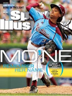 julesstyleswrites:   in-vagina-we-thrust:  dynastylnoire:  pretty-period:  Mo’Ne Davis continues to make history - the FIRST Little Leaguer to grace the cover of Sports Illustrated in the 60-year history of the magazine! #BlackGirlsROCK #ThrowLikeAGirl