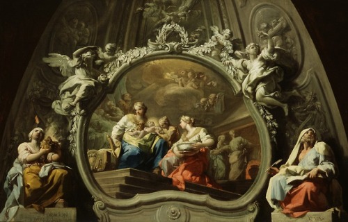 flyse:The Birth of the Virgin, Antonio González Velázquez (Spanish, 1723–1793), 1755–1757Oil on canv