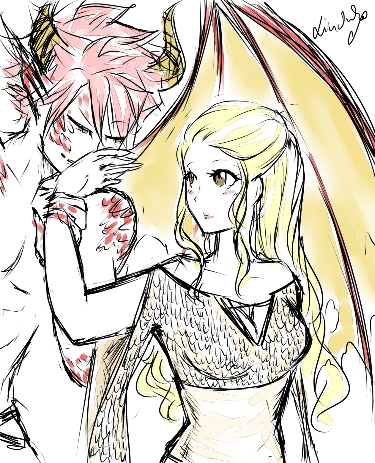 lindako7:  Request for captaincatx3 ~ Lucy Targaryen with her favorit dragon. They