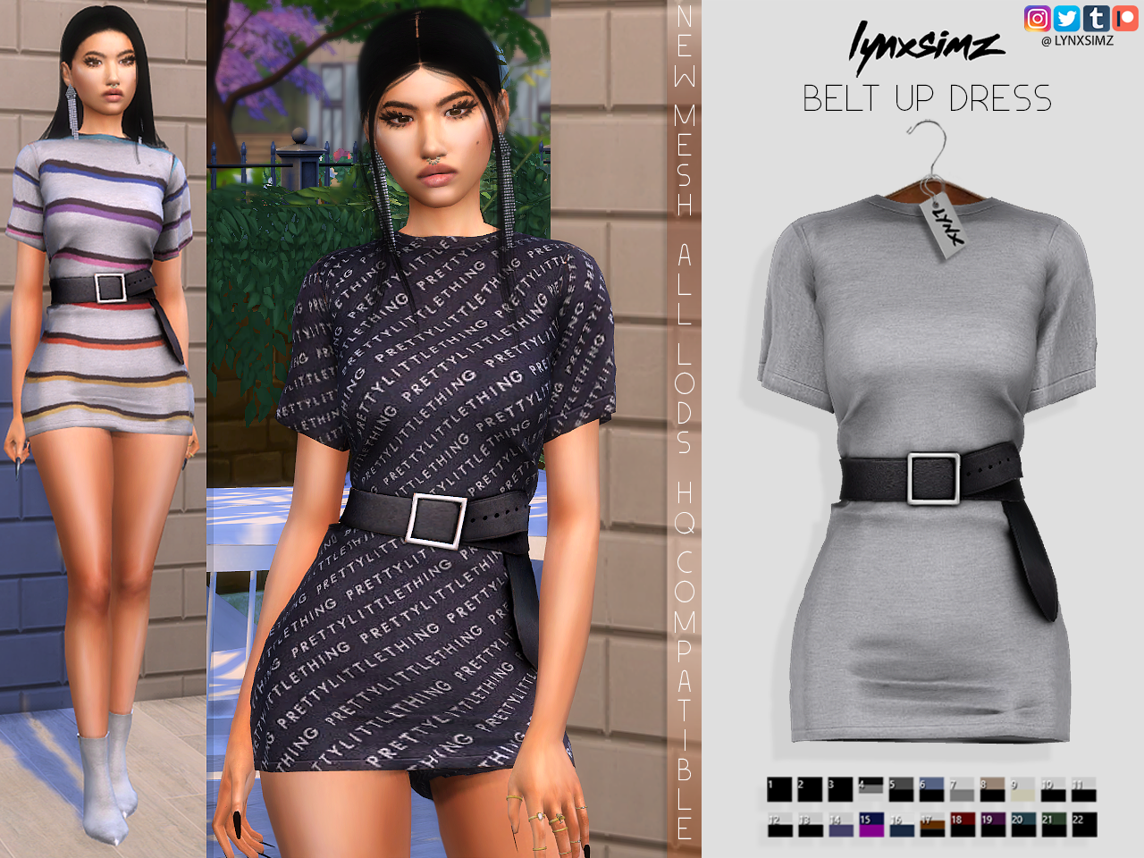 Welcome To Lynxsimz Tumblr Page Belt Up Dress Download Simsdom New