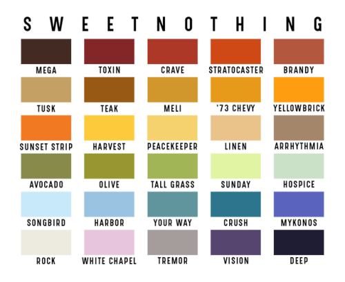 sweet nothing palettehiya! coming back to this account just to share a palette i made for an origina