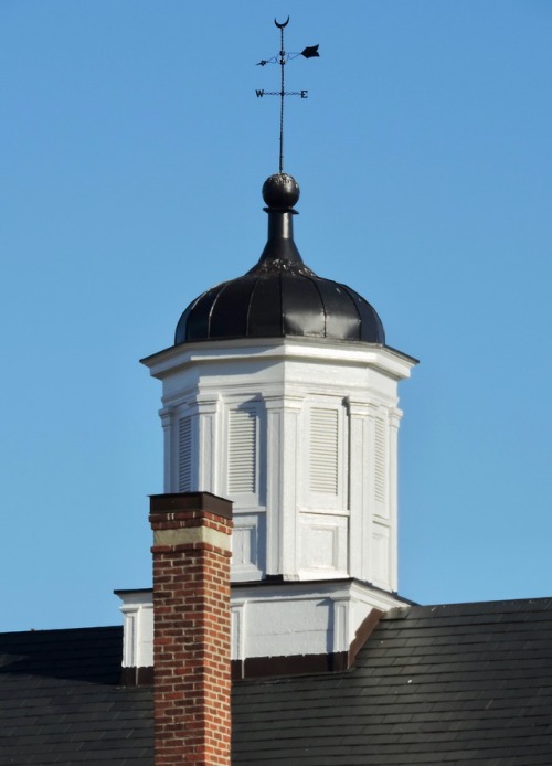 Cupola with Windvane and Brick Chimney, Old Fairfax County Courthouse, 2016.