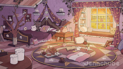 Background Commission I drew for NekomancerVT