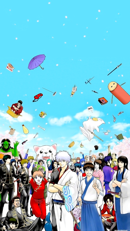 soukitas:Gintama The Final poster, phone wallpaper version. Edited with or without poster letters. F