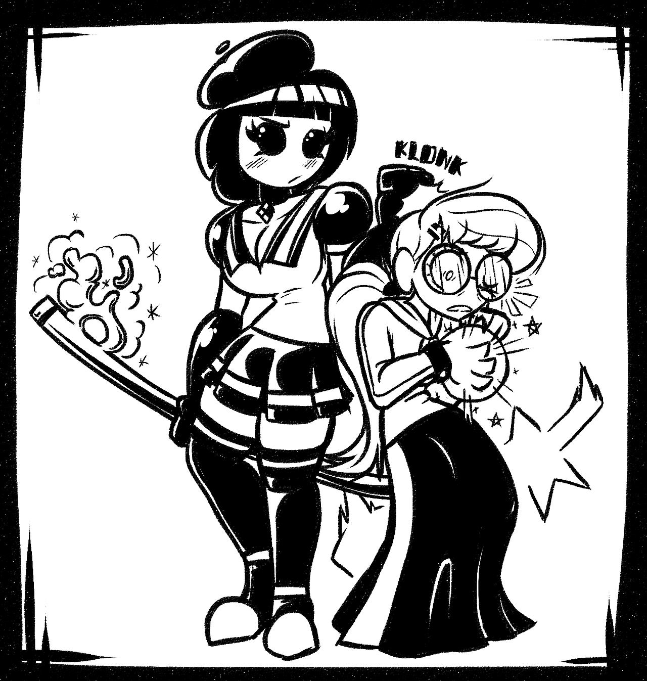frostlocke:A long while ago @blogshirtboy did this back-and-forth comic fight scene
