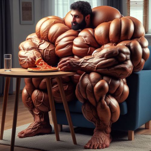 What, Even The Biggest Of Bodybuilders Need A Cheat Day Once In A While. Especially When They've Gained