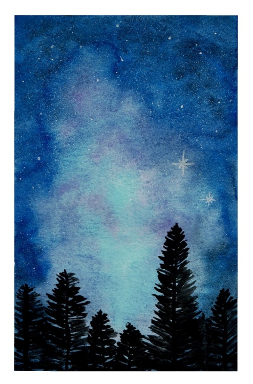 I started doing watercolor paintings! I’m in *love* with my first piece!!