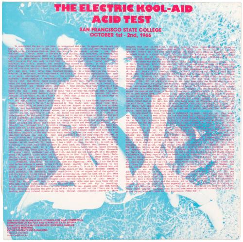 The Electric Kool-Aid Acid Test: San Francisco State College, 1966. Vinyl, Fan release - UFCS Record