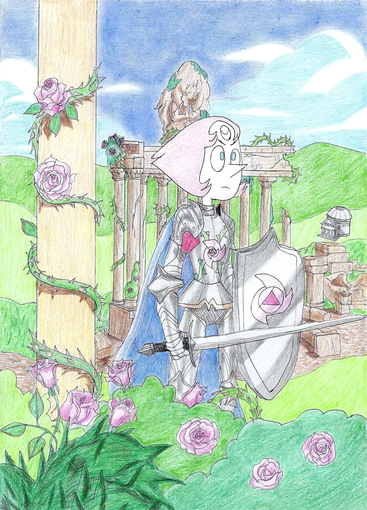 stevenuniverseit:  Knight Pearl A tribute to Pearl. You can also find it on my DA