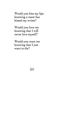headuphigh-middlefingerhigher:  Would you still love me if you knew how messed up I really was? 