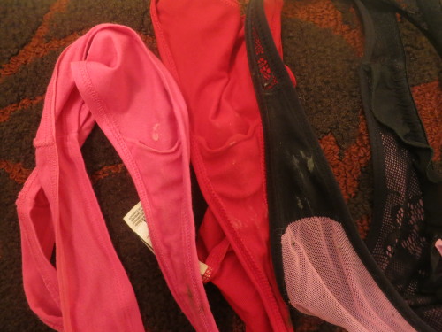 worndirtypanties: Three days worth of my wife’s panties…they smell as good as they look