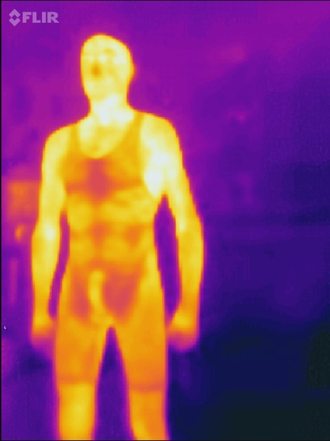 jaybee1959:  Singlet doesn’t leave a lot to the imagination but the Thermal Imaging camera can pretty much see through clothes if there is something warm in there.
